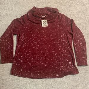 womens sweater Turtleneck sparkle dazzle statement camp Artsy Girly‎ Splatter